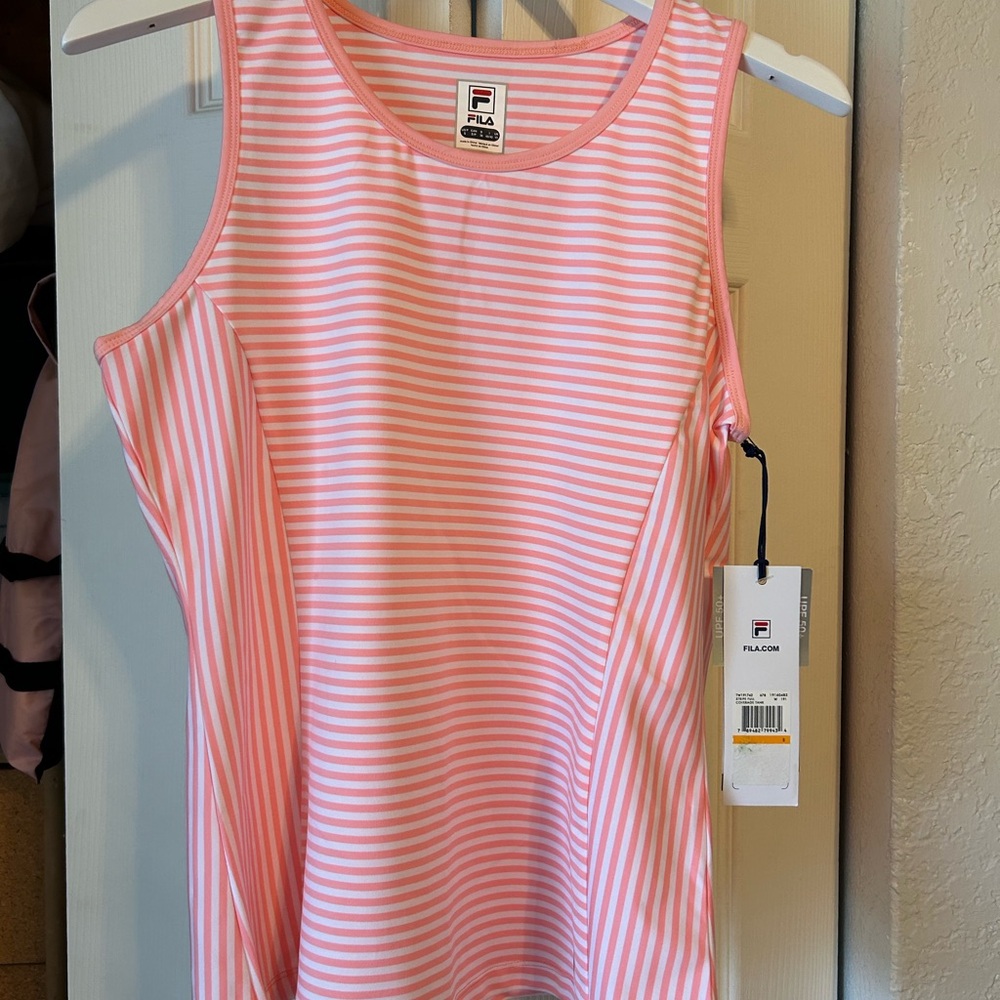 Fila Coral Striped Tennis Top